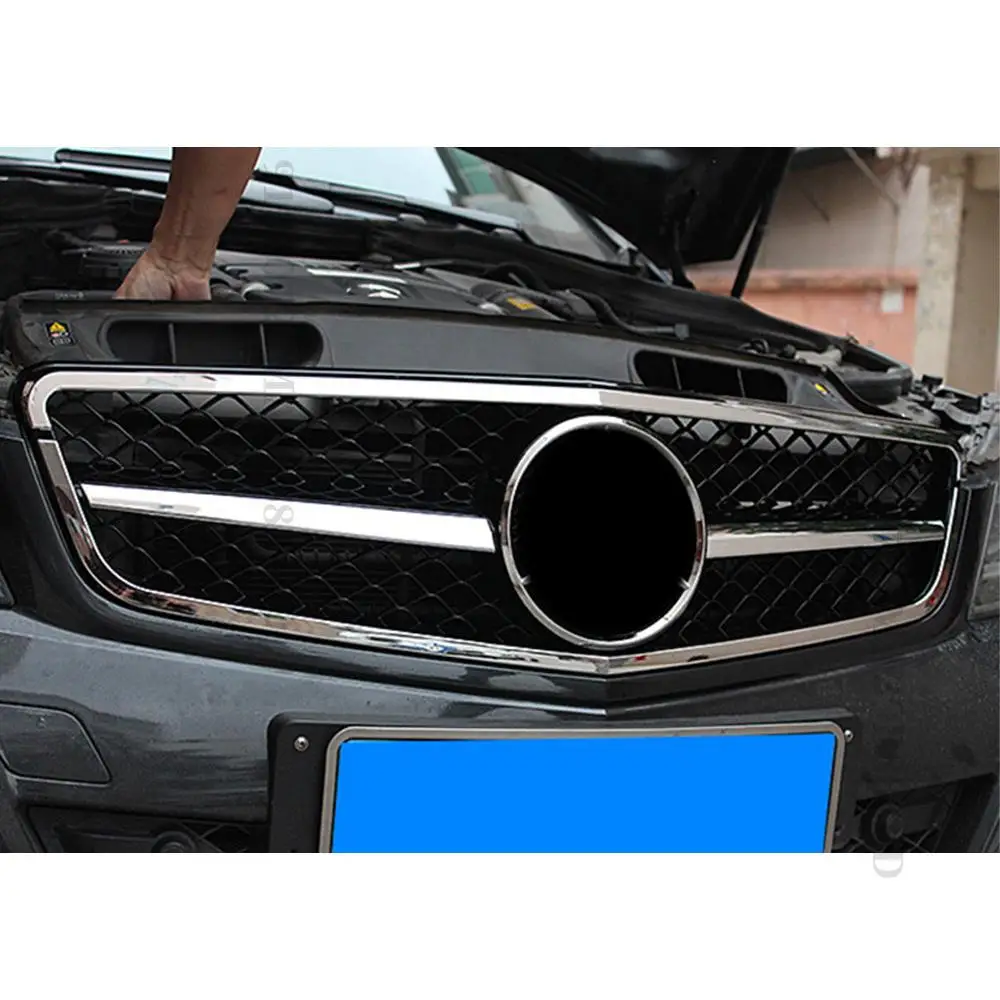 Parrilla de entrada delantera para Mercedes W204 C204 S204 C43 Benz C 2007-2014 AMG GT R accesorios de sintonización de rejilla estilo diamante