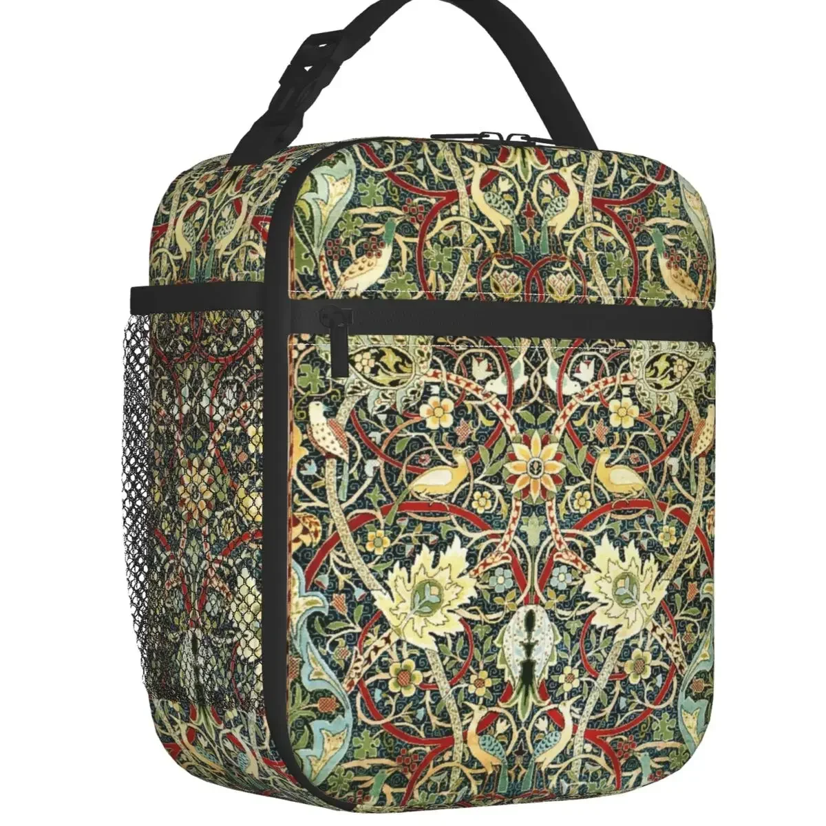 William Morris Bullerswood Antique Rug Print Insulated Lunch Tote Bag Women Portable Thermal Cooler Bento Box Work School Travel