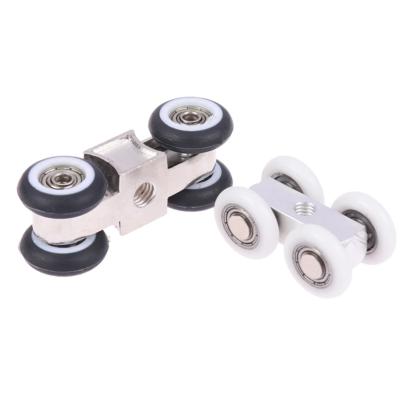 Household Shower Room Copper Four-wheel Hanging Pulley Roller For Bathroom Glass Slide Door Waterproof Bearing Crane Toilet Door