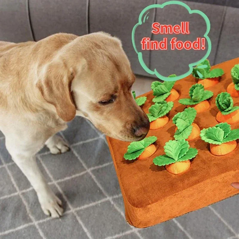 Dog Cat Toy Carrot Plush Pet Vegetable Chew Toy Sniff Pets Hide Food Toy To Improve Eating Habits Durable Chew Dog Accessorie