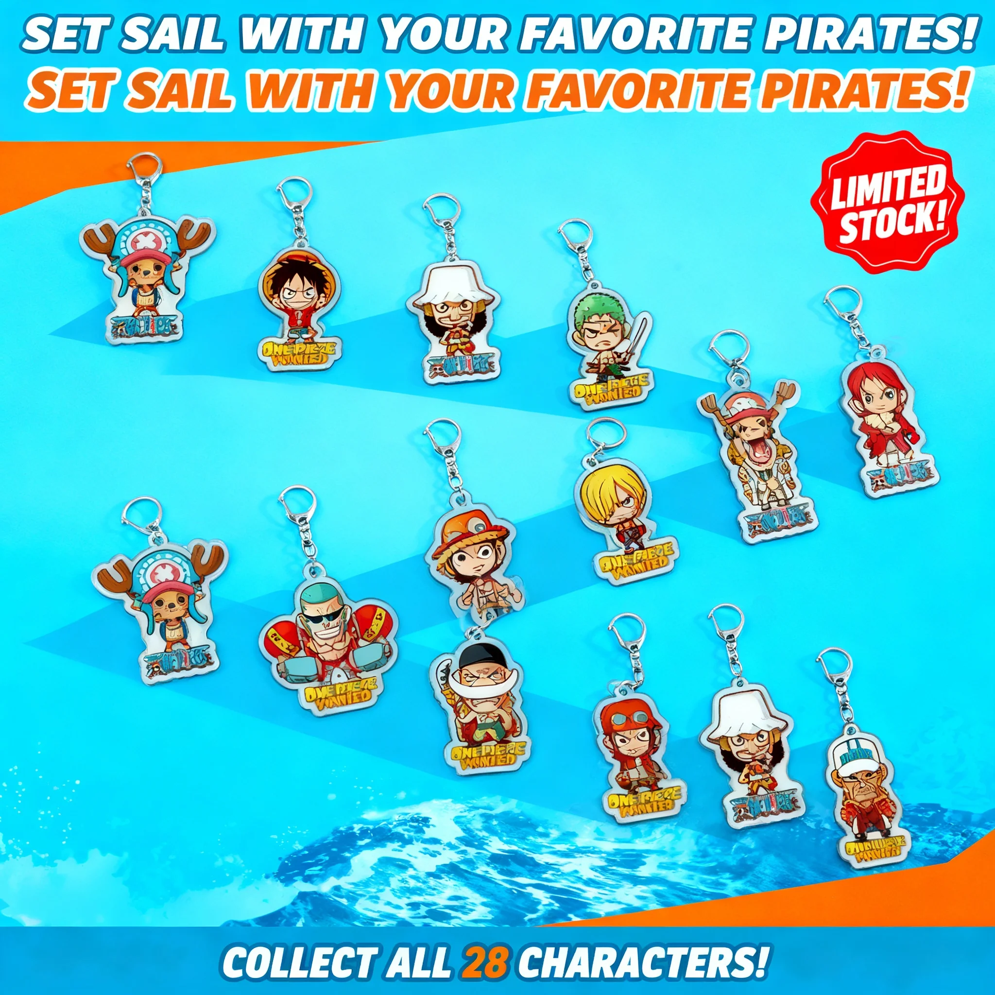 

Acrylic Keychain One Piece Monkey D Luffy Roronoa Zoro Anime Keychain Pendant Accessories for Fans Collection Gift Customizable