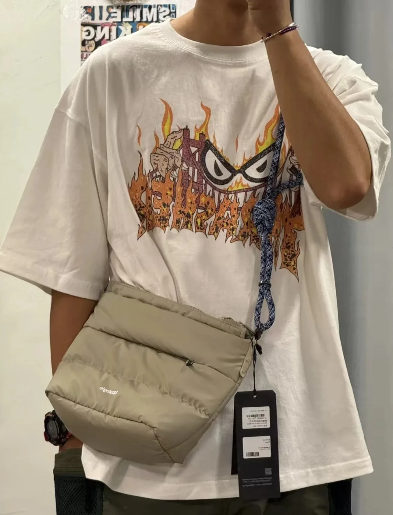 Outdoor Große Kapazität Bucket Bag Multifunktionale Umhängetasche Handtasche für Herren und Damen Herbst Winter Neuer Stil Wasserdicht – Detail 4