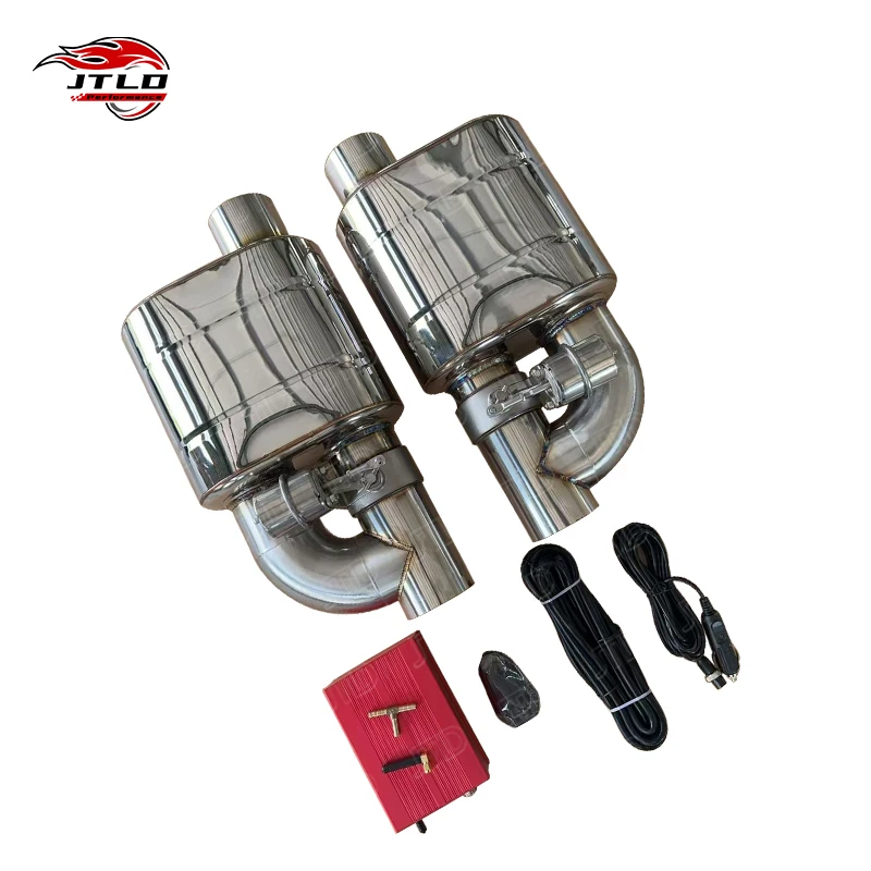 JTLD Car Valve Exhaust Pipe Vacuum Mufflers Stainless Steel Universal 63/76mm With Remote Control Muffler