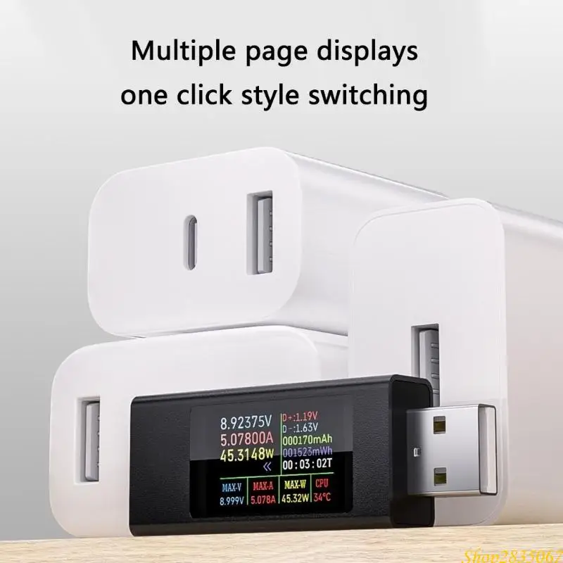 USB Tester Charging Checkers Detectors For Electronics Enthusiasts Technicians 831F