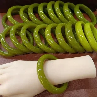 

Популярный браслет из желтого нефрита Сююй цвета авокадо, натуральный резной камень, ювелирное украшение для женщин, подарок, роскошный браслет из натурального камня