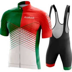 2023 Euskadi Cycling Jersey Set Summer Cycling Clothing Mans Road Bike Shirts Suit Bicycle Bib Shorts MTB Wear Ropa