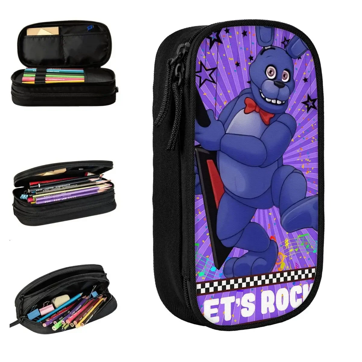 FNAF At Freddys Pencil Case Cute Pen Holder Bags Girls Boys Big Capacity School Supplies Gift Pencil Pouch