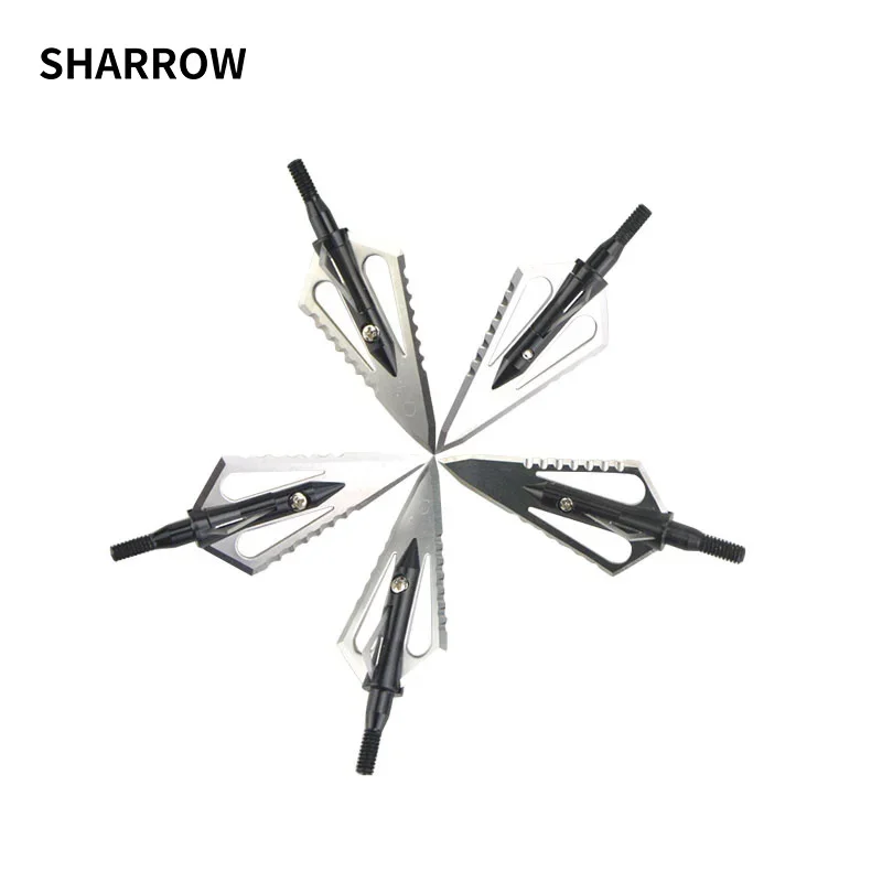 5pcs/10pcs/15pcs Archery Broadhead Arrowhead Shooting Bow Arrow Accessory Shaft Point Target