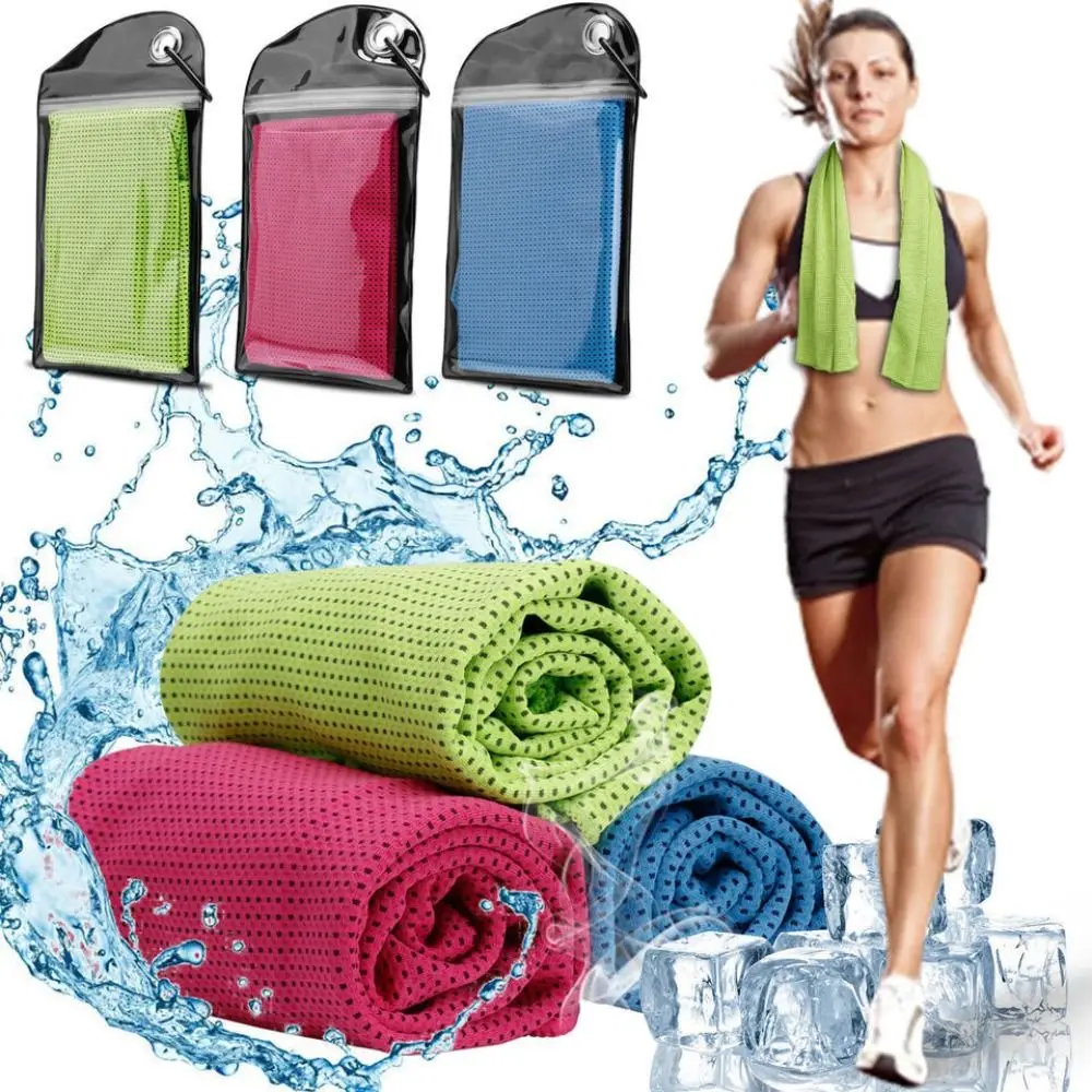 Breathable Quick Dry Fitness Cool Towel Soft Silica Gel Quick Drying Towel Mini Microfiber Sports Quick Dry Cool Towel Sports