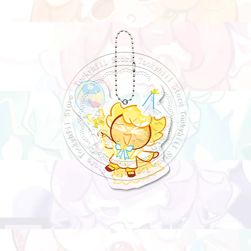 คุกกี้รัน: อาณาจักร ‌   พวงกุญแจการ์ตูน Forester กาแฟ Kawaii นักเรียนรูปกระเป๋าถือนมกรวยหิมะตกแต่งจี้