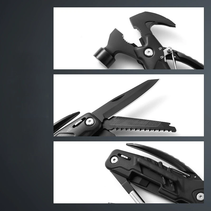 Multifunctional Outdoor Portable Sheep Horn Hammer Tactical Pliers Hammer Camping EDC Hand Tool Part