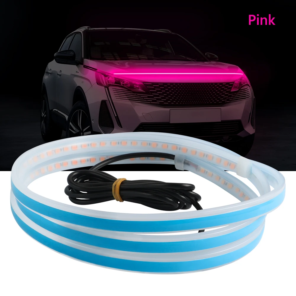 LED Auto Haube Atmosphäre Licht Streifen Wasserdichte Auto Außen Dekoration Beleuchtung Dekorative Scheinwerfer Umgebungs Lampe 12V Universal