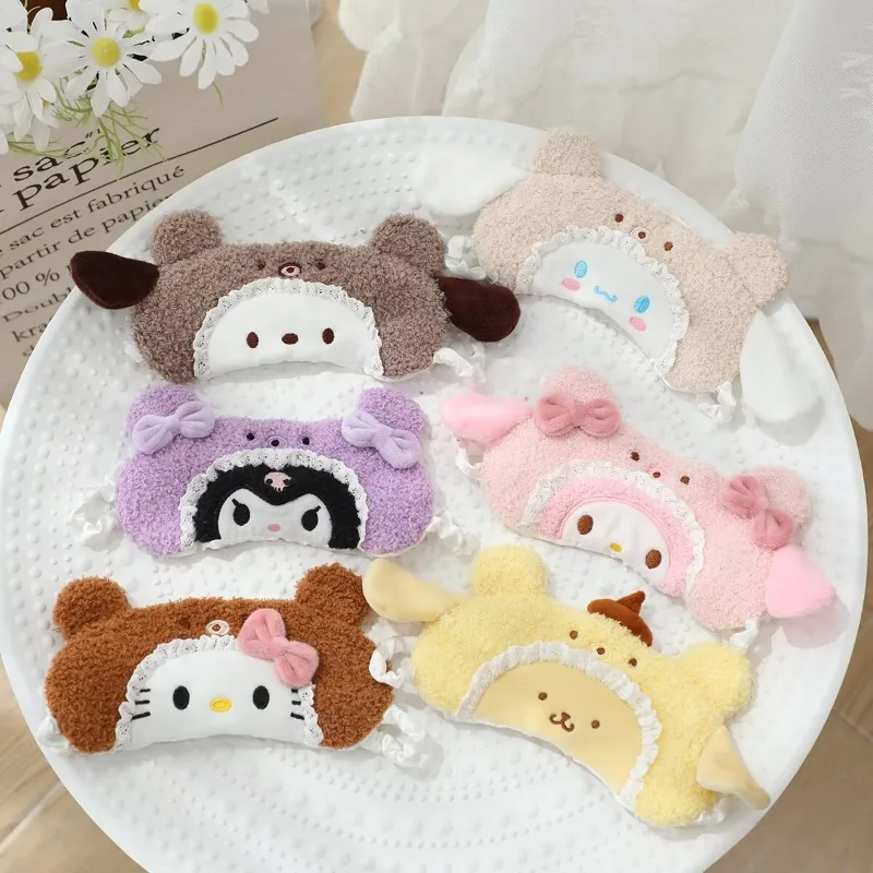 

Sanrio мультфильм Hello Kitty Cinnamoroll маска для глаз аниме Kuromi My Melody Purin светонепроницаемая дышащая маска для глаз детский подарок