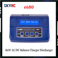 SKYRC Charger e680 80W 8A AC/DC Balance Charger Discharger with 1 To 8 cable for 1-6S Lipo Li-ion LiFe NiCd NiMH PB Battery