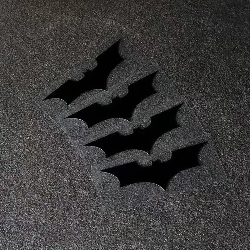 4PCS Bat Shape Pattern Vinyl Stickers Multicolor Waterproof Decals for Car Motorcycle Helmet Laptop Bike Decor