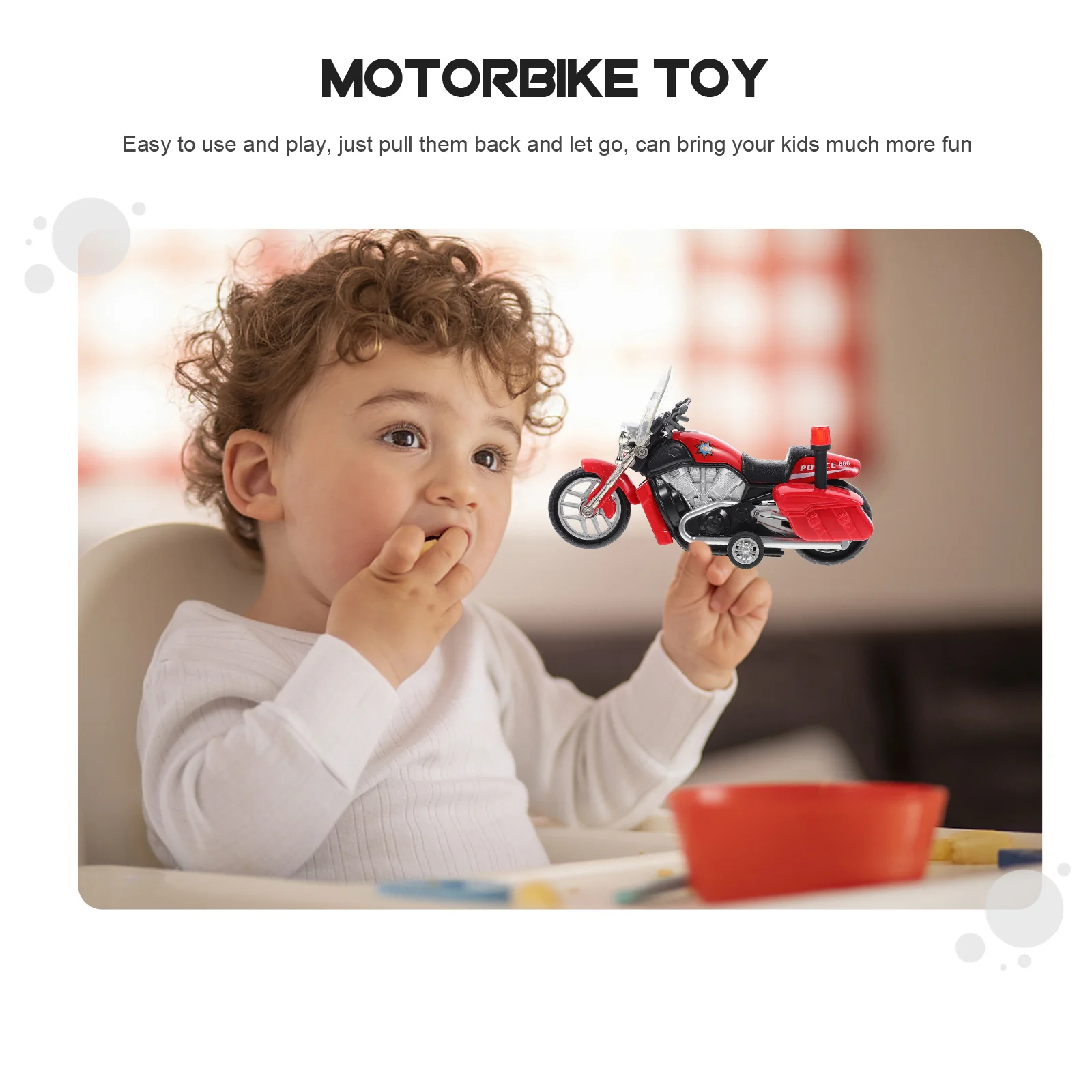 Juguete de motocicleta de coche de policía para niños, juguetes para niños, escultura Abs, motocicleta Mini