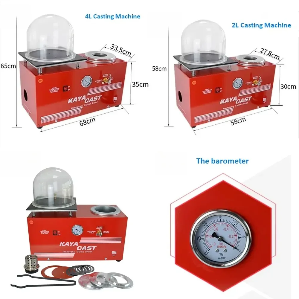 Jewelry Making Equipment Jewelry Tool Recycling hine 4 L Gold Silver Copper Vacuum Casting hine