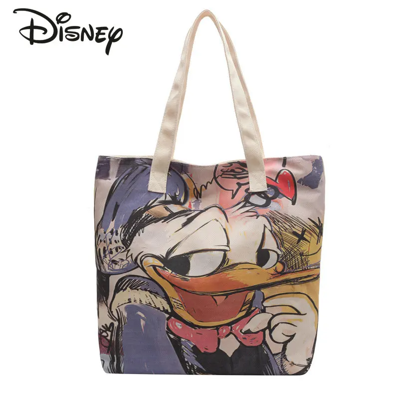 Disney-Bolso de mano del pato Donald para mujer, bolsa multifuncional de alta calidad y alta capacidad, a la moda, con dibujos animados