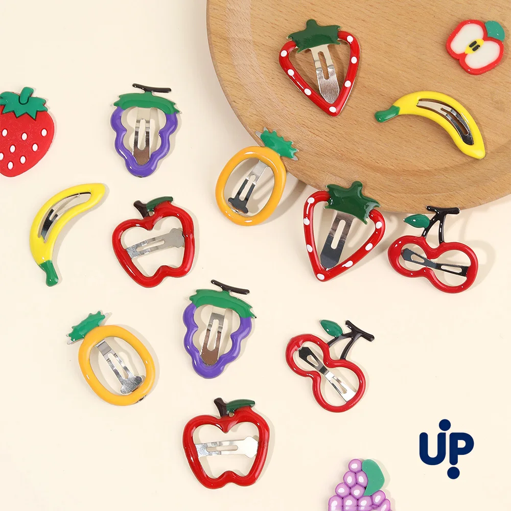 10Pcs/set Hot Cute Girls Hair Accessories Fruit BB Hair Clips Side Strawberry Hairpin Children Daily Styling Boutique Headwear image 3