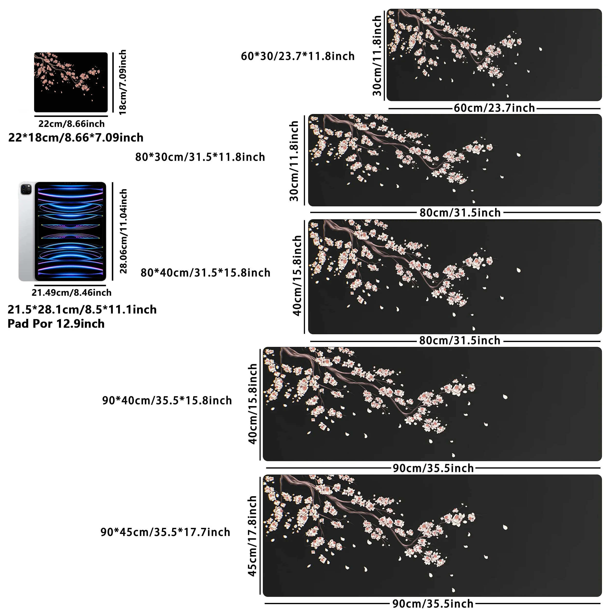 1 шт. большие коврики для мыши для стола, игровой коврик для мыши, коврик для мыши с прошитыми краями и нескользящей резиновой основой, удлиненный коврик для мыши