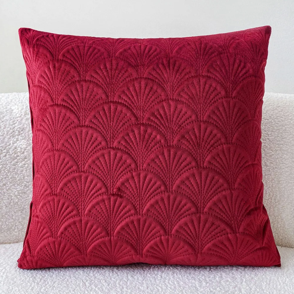 

CIFBUY Nordic Simple Quilted Velvet Cushion Cover Solid Colors Decorative Throw Pillow Case 45x45cm for Sofa Bedside Home Decor