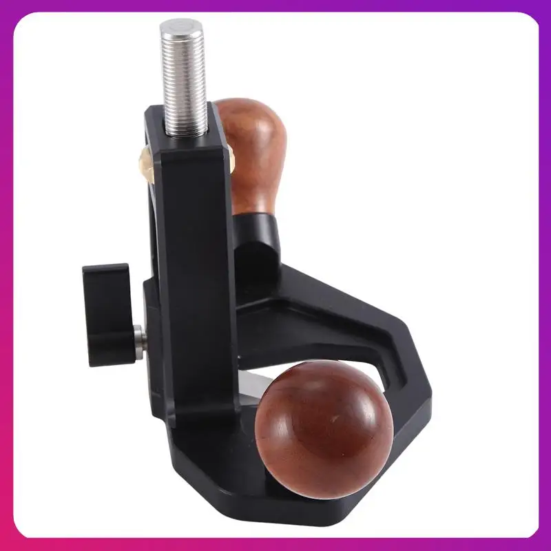 ABKL-Router Plane With Adjustment Knob Woodworking Handheld Bottom Cleaning Manual Slotting Edge Trimming Flat Planer Black