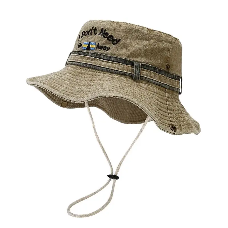 Spring Cotton Letter Embroidery Pattern Bucket Hat Fisherman Hat Outdoor Travel Sun Cap For Men And Women 138