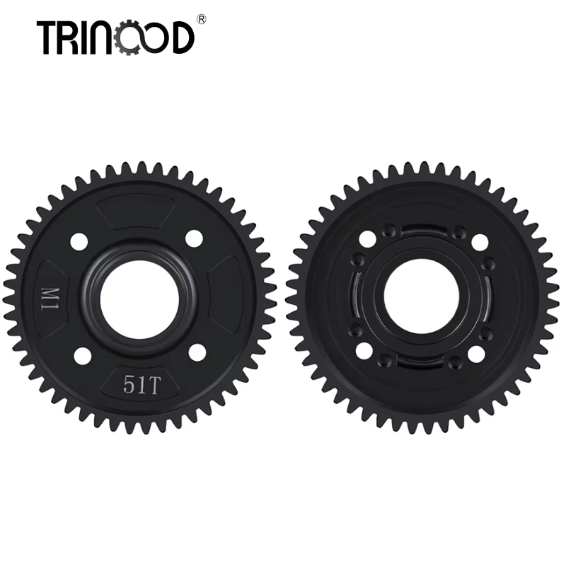 TRINOOD Metal Steel Centre Differential 51T Output Gear+ 20T Input Gear for 1/6 XRT 1/5 X-MAXX 8S Monster Truck