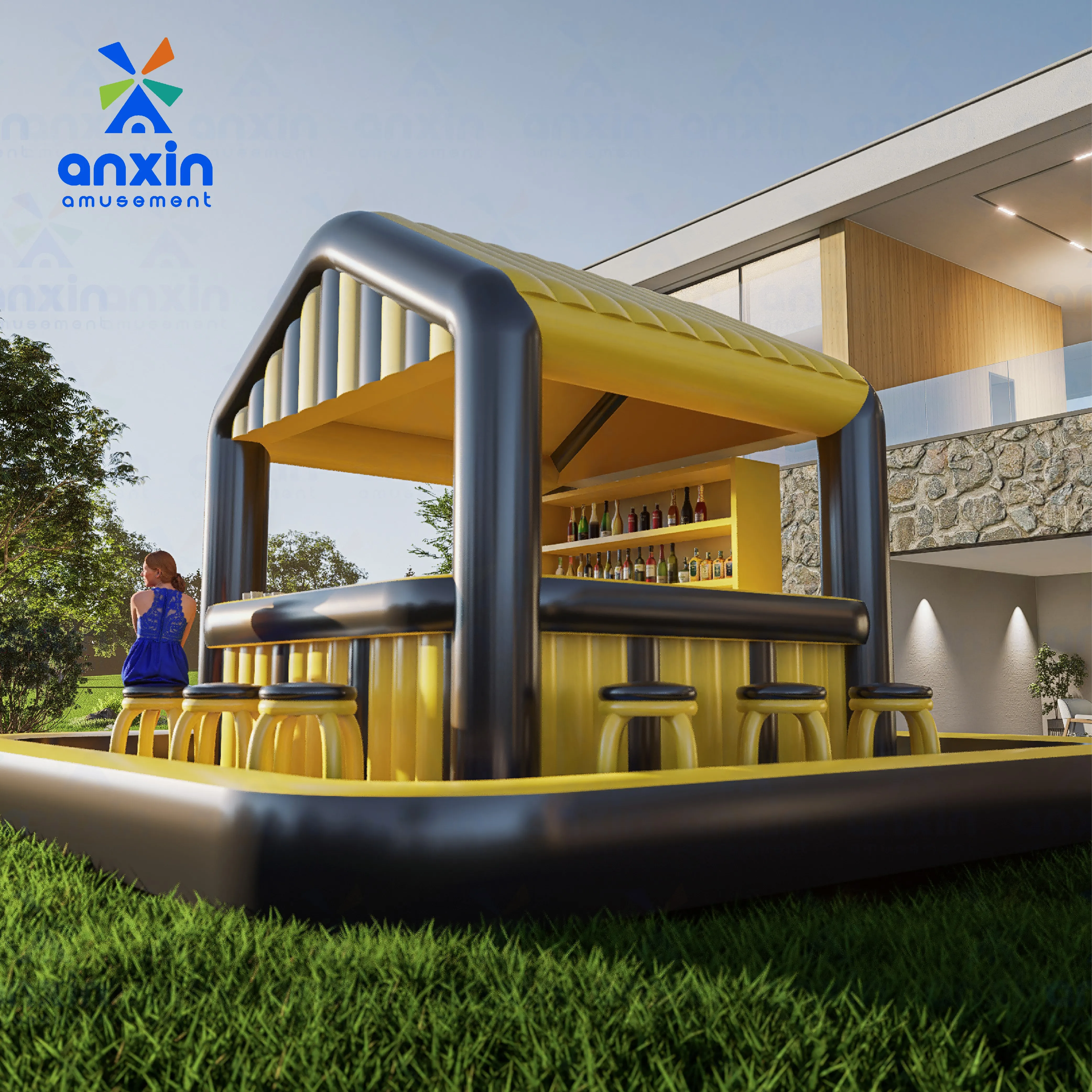 Outdoor Commercial Portable Bars Inflatable PVC Material Grade Pool For Parties Adult
