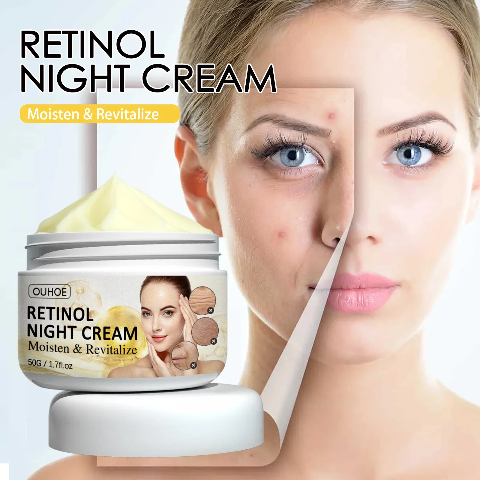 Sdotter New Retinol night cream remove occhiaie fade face linee sottili anti aging rughe lift rassodante pelle idratante idratante