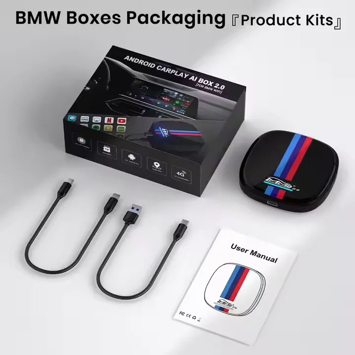 STLFJoyeAuto MMB 8GB + 128GB Android 13 Wireless CarPlay AI Box لسيارات BMW |   يوتيوب نيتفليكس خرائط جوجل