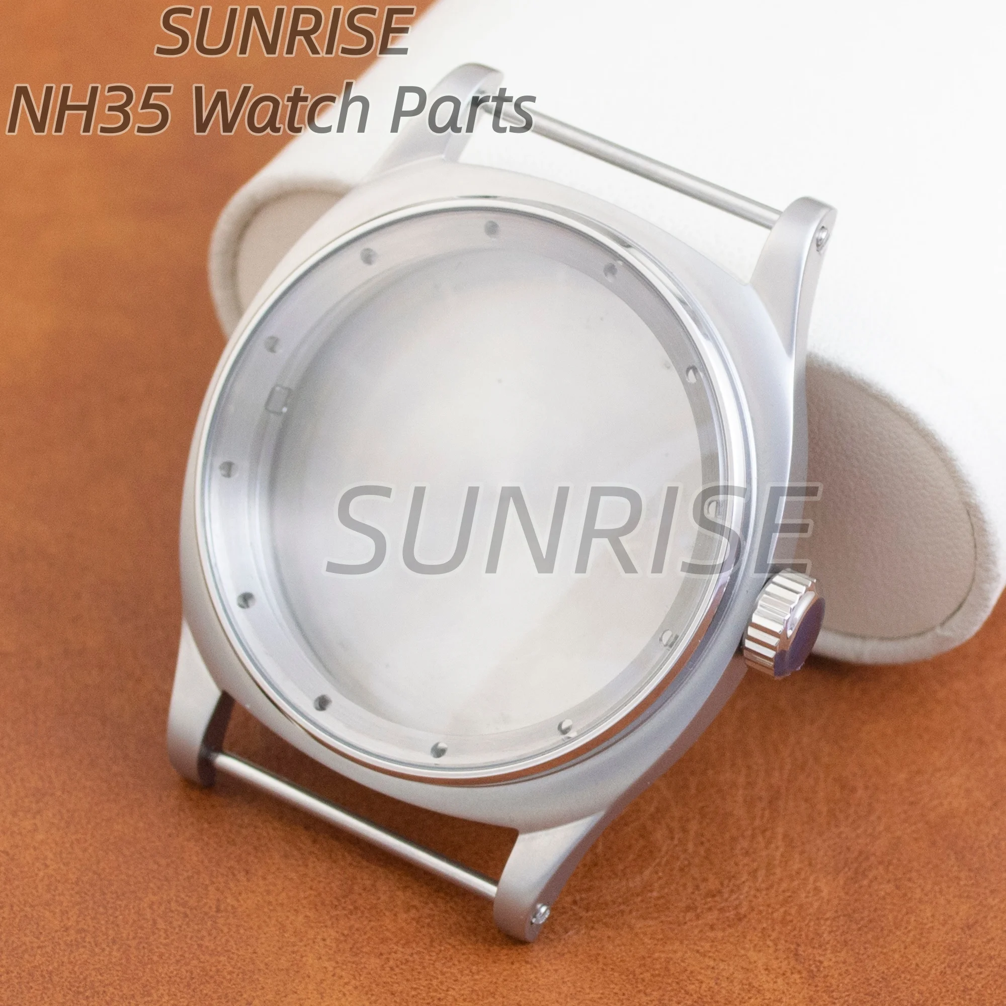 

for PAM 3646hl Watch Case Vintage Retro Stainless Steel Sapphire Glass Waterproof Men Watch Case ETA6497/6498/ST3600 Movement