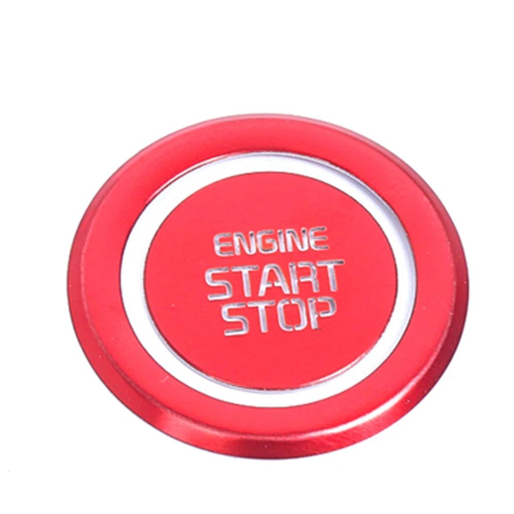 Car START Engine Button Cover Stop Key Ignition Switch Sticker Trim for Kia Carnival KA4 2021 2022 Red