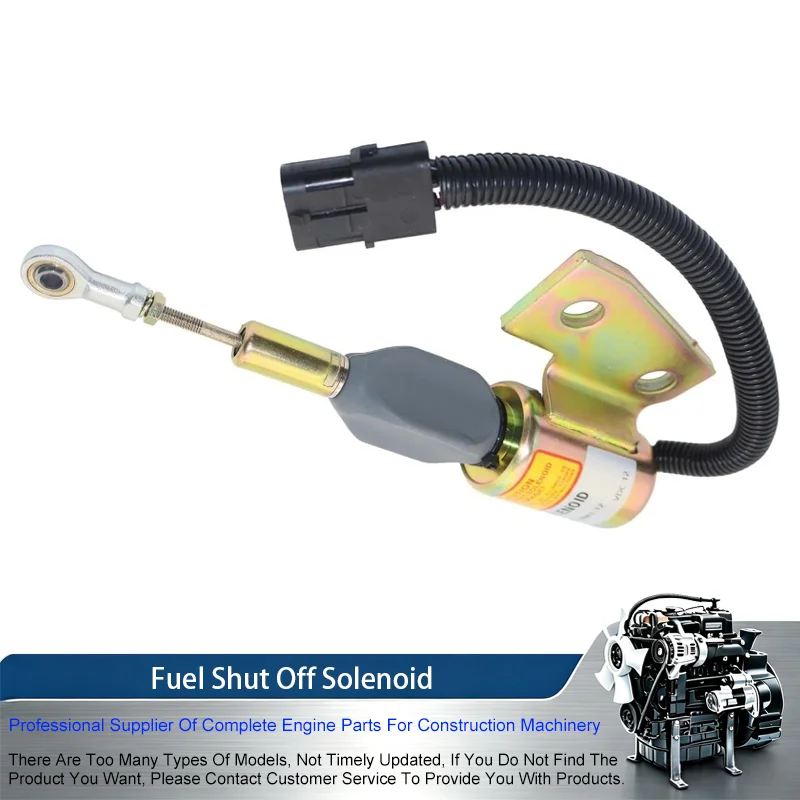 3932529 3939700 SA-4756-12 J932529 Fuel Shut Off Solenoid For Cummins Engine 4BT 5.9L, 6BT 5.9L For R130 For Hyundai R130LC-7