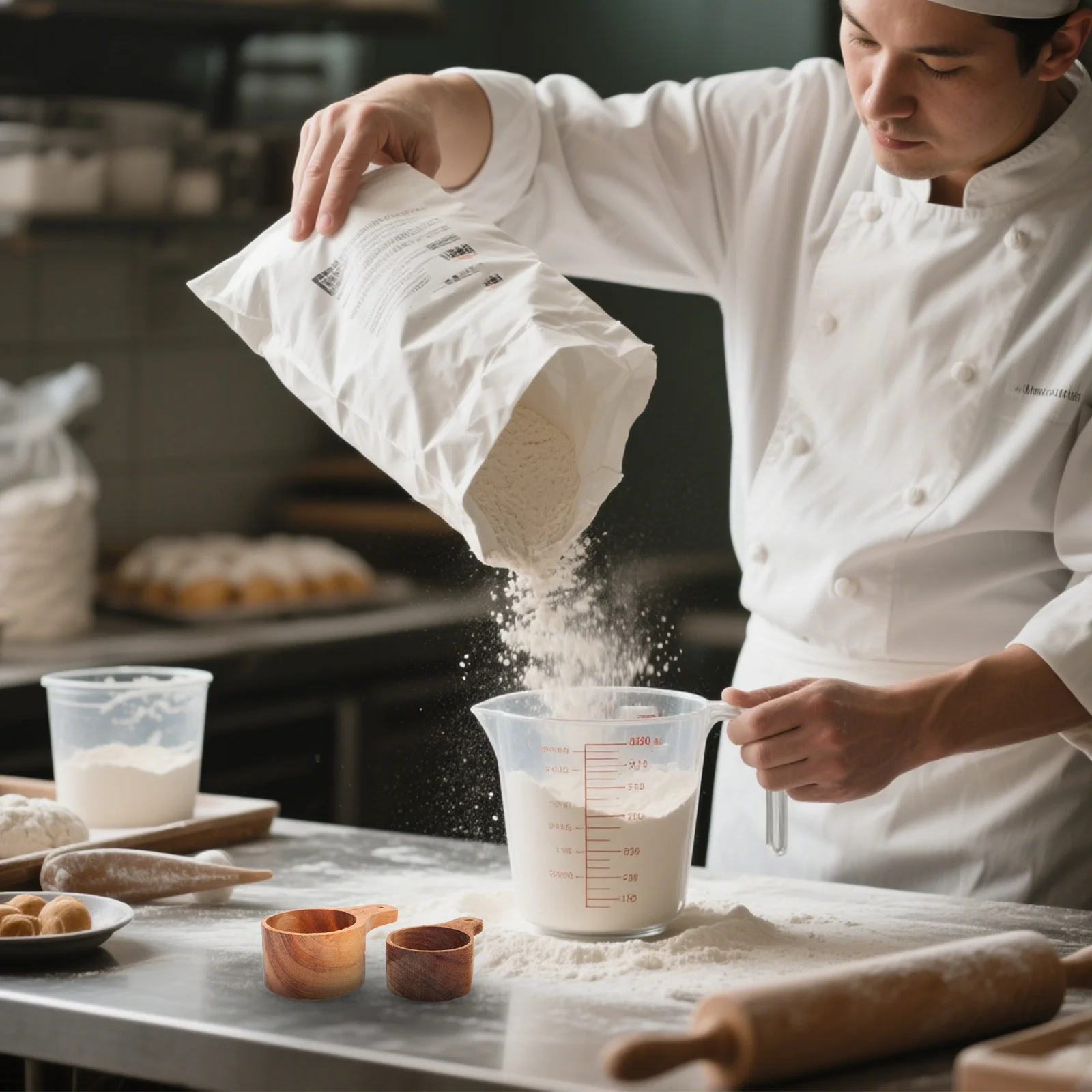 

4Pcs Wood Measuring Spoons Precision Kitchen Measuring Set for Cooking Baking Coffee Bean Tea Spice Measurement Scoops for Food