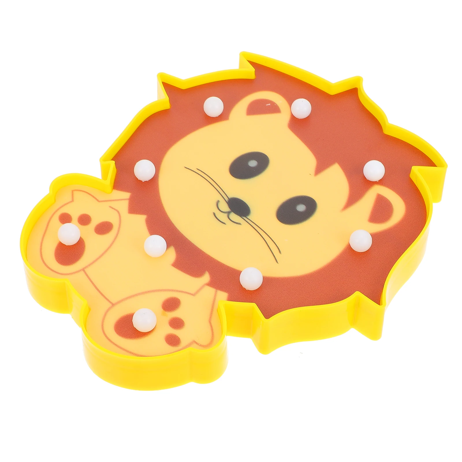

Lion-shaped Night Light ABS Material Compact Size Girl Bedroom Children Gift Plastic Craft Lamp LED Decor Yellow Color Desktop