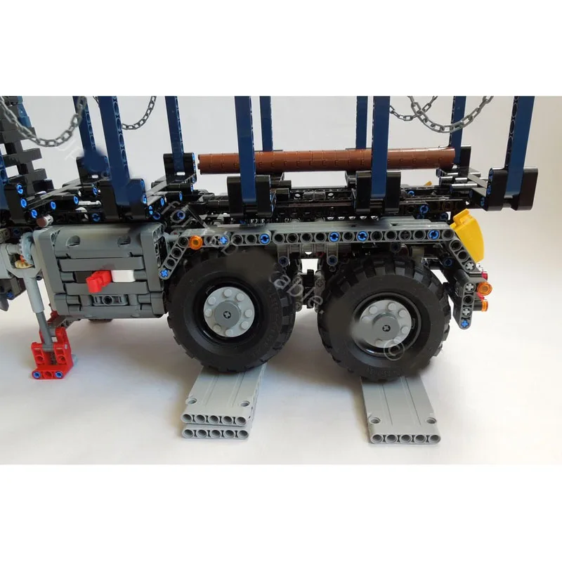 MOC-32338 City Modern Cargo Transport Wooden Trailer Building Block Model 1320 Parts Boys' and Children's Birthday Toy Gift