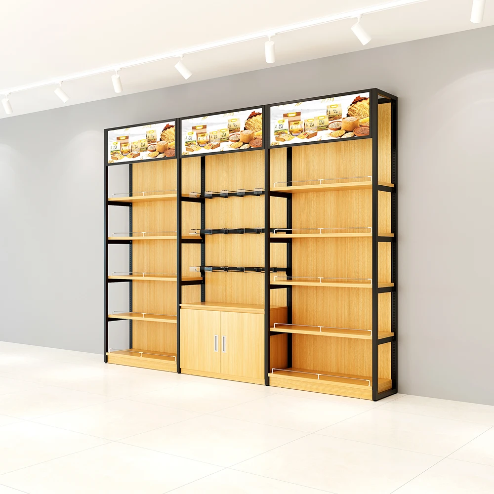 Custom.Supermarket Shelves Manufacturer Wood Shelf Department Store Display Racks Shelving Like Miniso Style