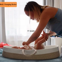 Baby Changing Basket , Blanket & Changing Pad for Dresser, Potable Baby Changing Pad for Dresser, Moses Basket for Newborns