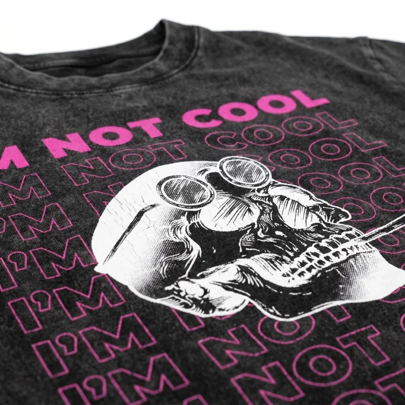 T-Shirt Shorts Set Men Vintage Acid Wash Streetwear Skull Print Tee Cyberpunk Y… - Image 6