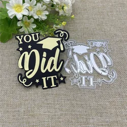 Happy Graduates Frame Metal Cutting Dies Stencils For DIY Scrapbooking Decorative Embossing Handcraft Template