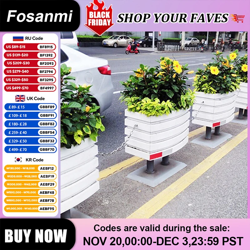 

PVC Flower Box Road Outdoor Assembled Flower Box White Plastic Resin Flower Bed Grow Pot Courtyard Planting Planters Equipment