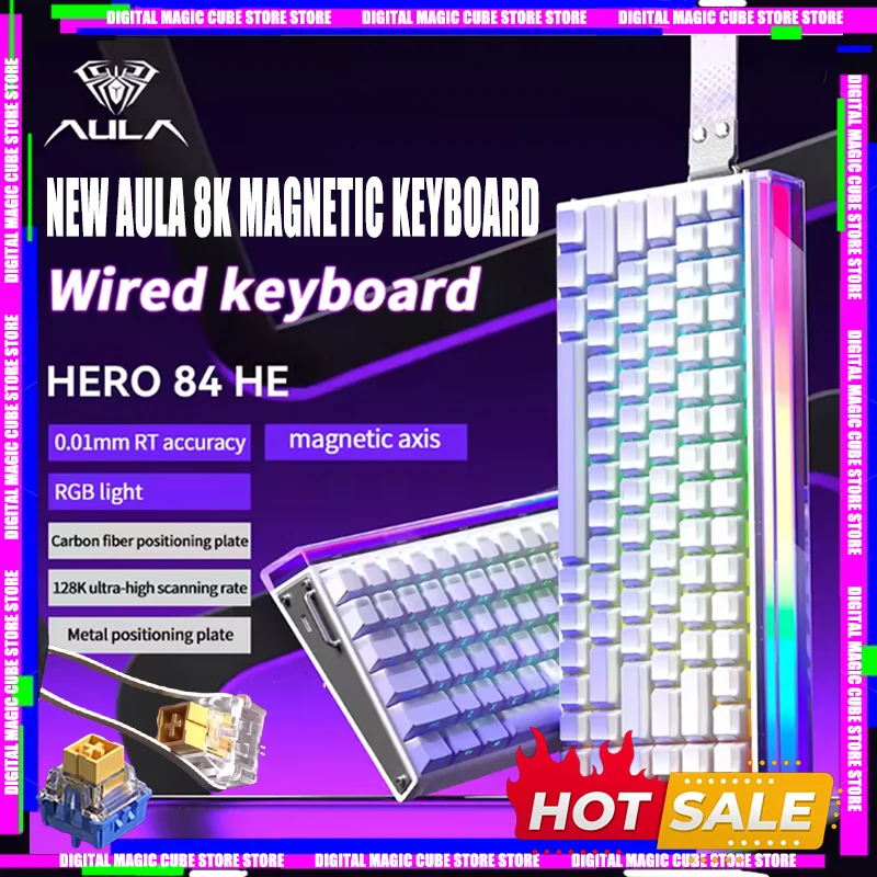 aula-nuovo-hero84-he-tastiera-magnetica-8k-001mm-trigger-rapido-tasti-completi-e-sport-rgb-wired-ergonomia-tastiera-accessori-per-giochi