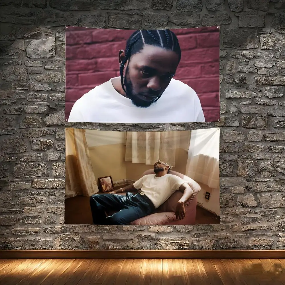 West Coast Hip Hop K-Kendrick L-Lamar Flag Flags Tapestry Creative Pattern Photo Living Room Wall Art Party Outdoor Decor