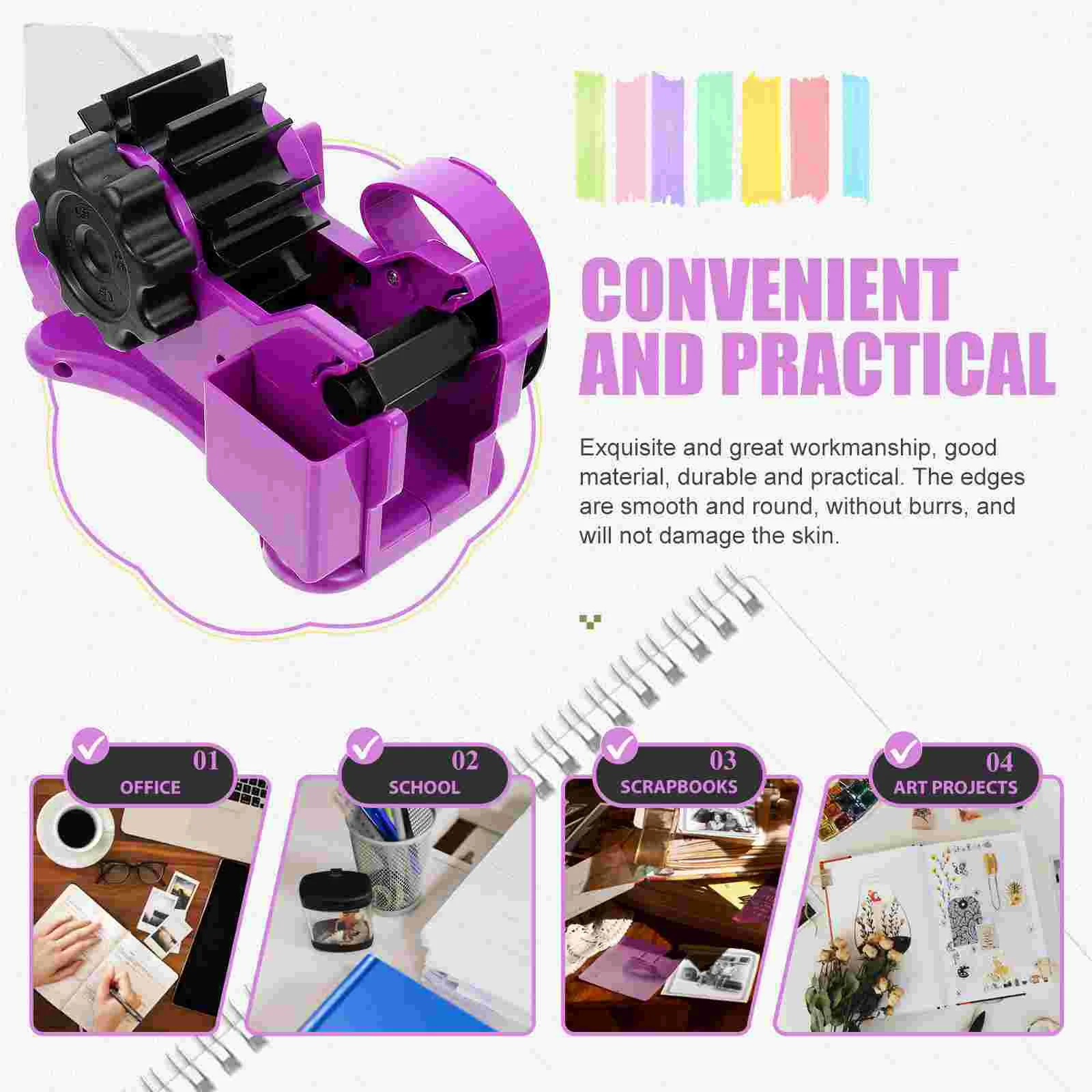 Portable Tape Dispenser Holder Sublimation Multifunction Office Stand