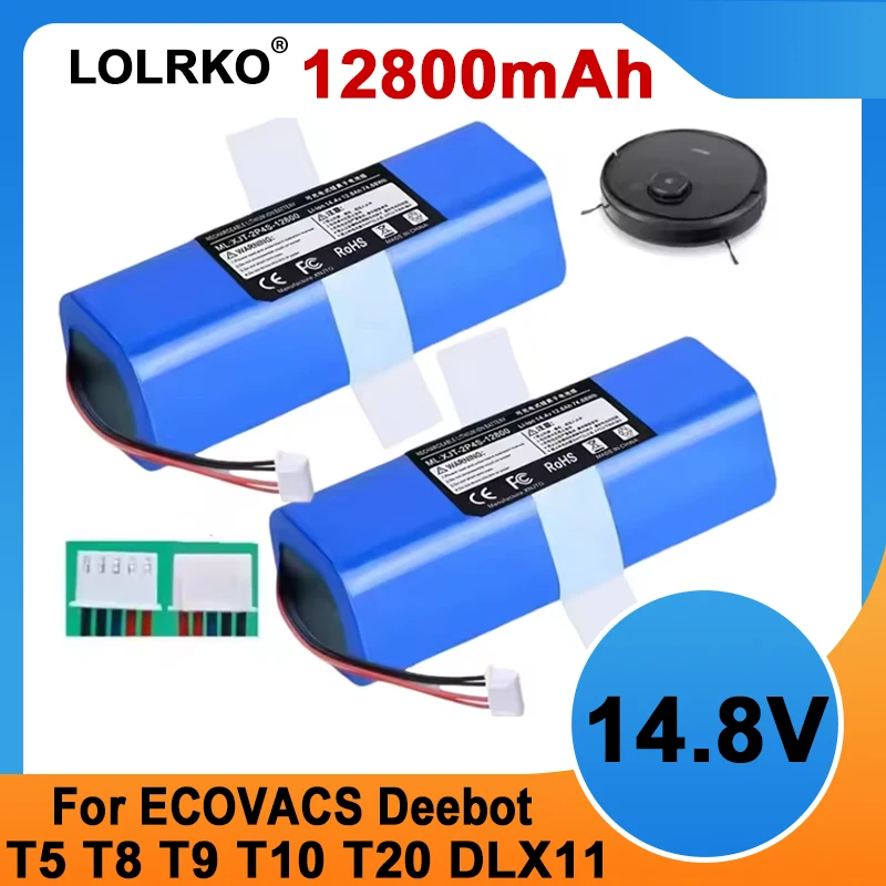 2026 14.8V 12800mAh battery For ecovacs deebot T5 T8 T9 T10 T20 DLX11 DLX13 DLN12 X1 X1omni X1turbo Sweeping Robot Battery