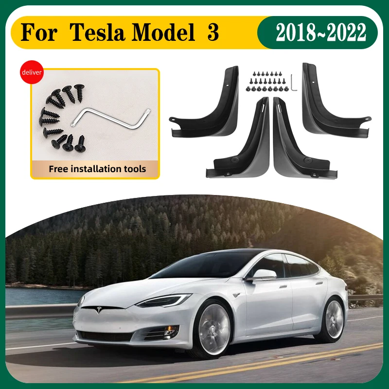 

Аксессуары для Tesla Model 3, брызговик 2018, 2019, 2020, 2021, 2022, брызговик, переднее заднее крыло, аксессуары, грязевой клапан