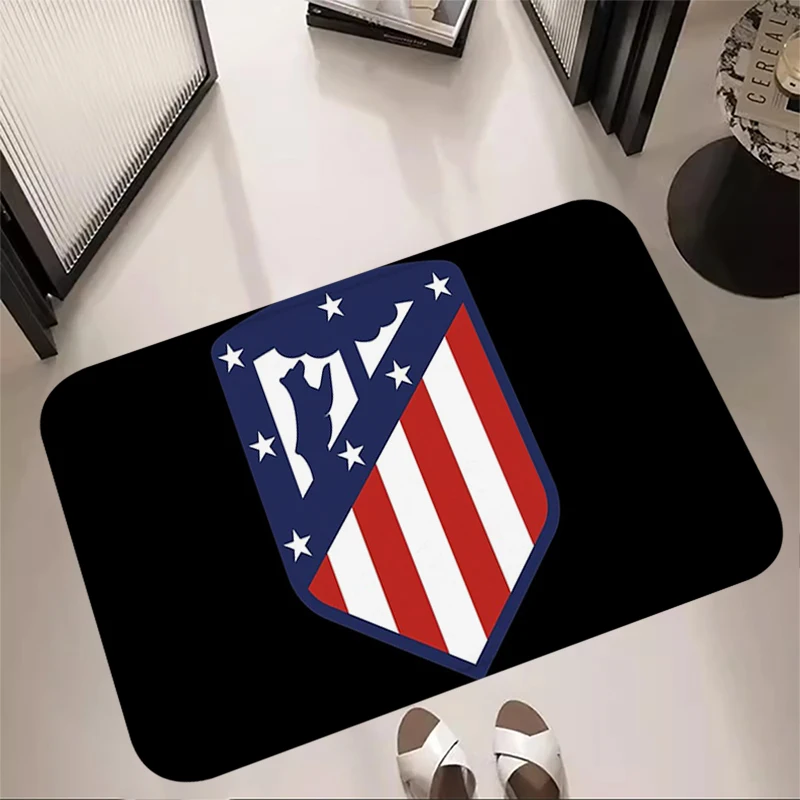 Bedside Rug football Floor Mats Living Room Rugs Foot Carpets Entrance Doormat Anti Slip Kitchen Mat Home Atlético Madrid Decor