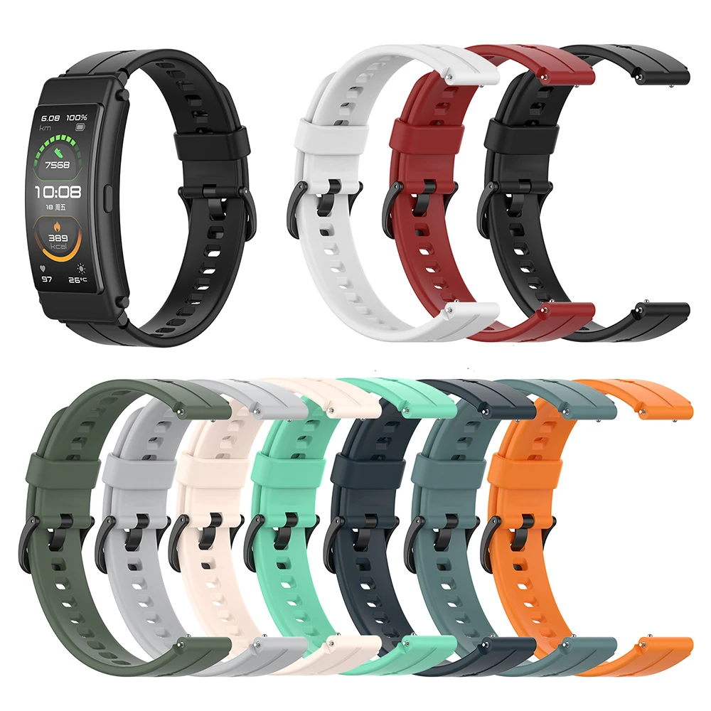 16mm Silicone Wrist Strap For Huawei TalkBand B7 B6 B3 Keep B4 Bracelet Wristband for Huawei Watch Fit Mini