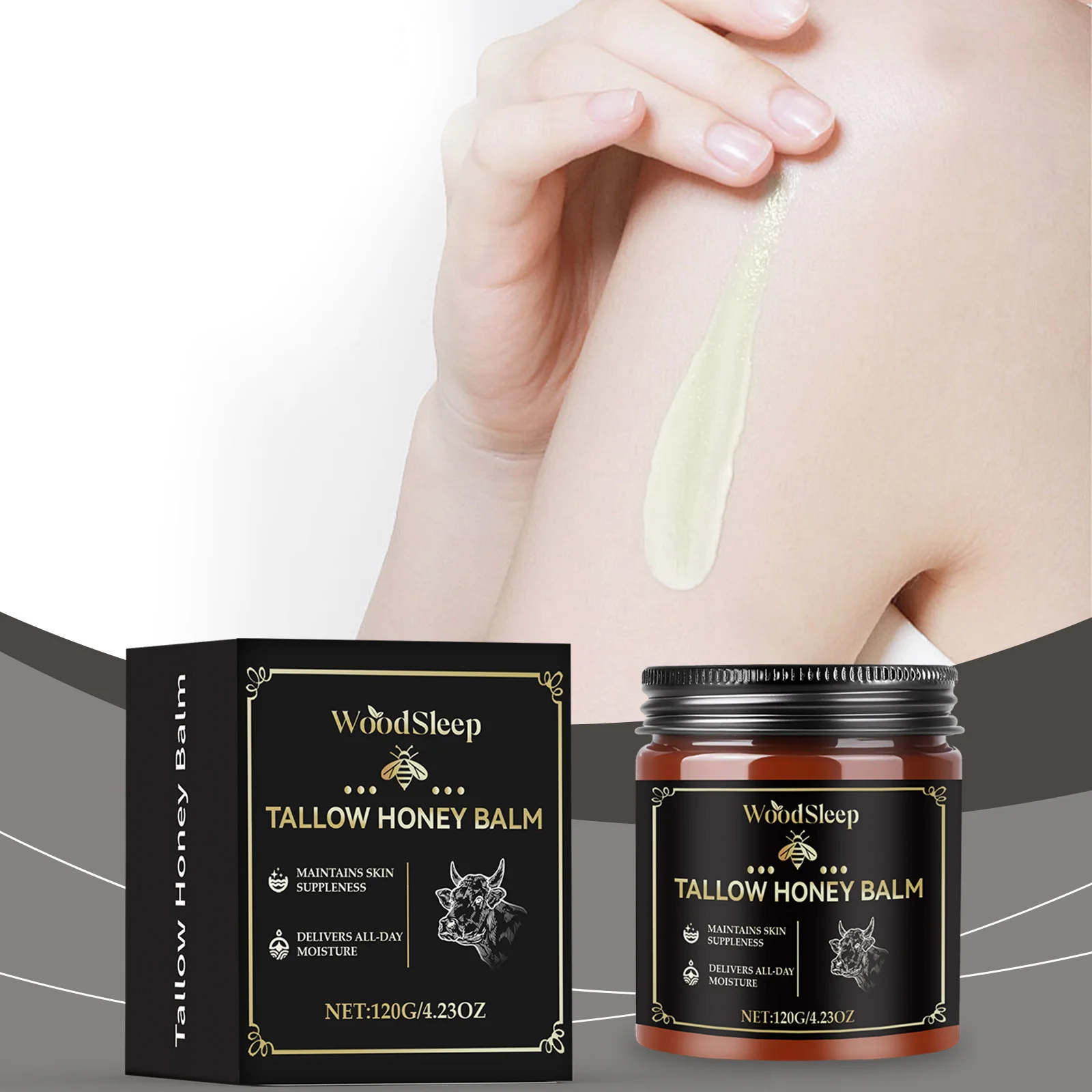 

Gentle Tallow Honey Moisturizer, Helps Soothe Sensitive Skin Lock Long-Lasting Moisture Improve Dryness & Keep Skin Comfortable